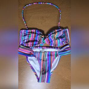 Victoria's Secret Multicolor Striped Bikini XS
